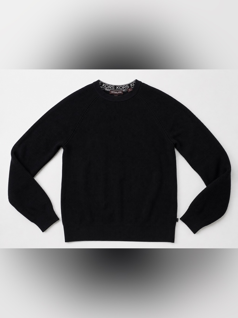 Michael Kors 100% Merino Wool black crewneck sweater size small  luxury knit